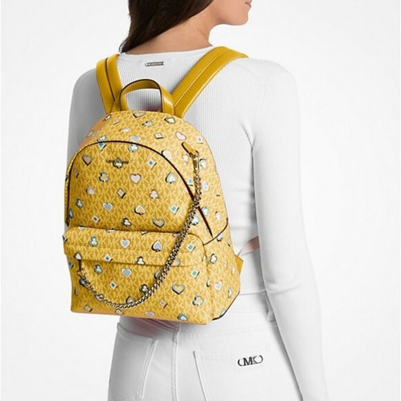 Michael Kors Slater Medium Printed Signature Logo Backpack NWT - Picture 3 of 3